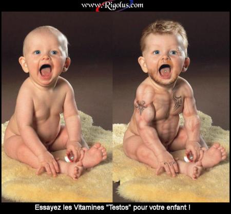 bébé gros et bébé musclé